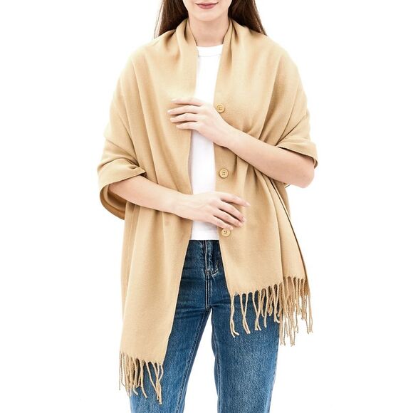 Alpine Swiss Womens Shawl Evening Wrap Pashmina Large Scarf Fringe Cape Poncho - Picture 1 of 7
